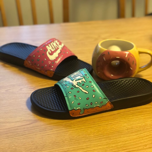 Custom Donut Style Nike Slides